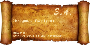 Solymos Adrienn névjegykártya